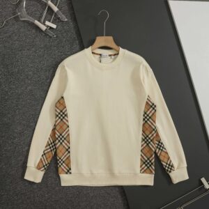 Kakobuy Burberry Classic Check Crewneck Sweatshirt Beige