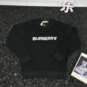Kakobuy Burberry Printed Letter Crewneck Sweatshirt Black
