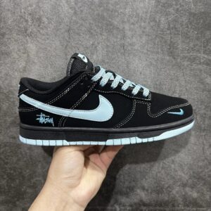 Kakobuy Nk SB Dunk Low Stussy Collection - Black Blue Swoosh