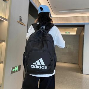 Adidas Unisex Casual Fashion Trendy Versatile Large Capacity Sports Bag Campus High School College Student Backpack