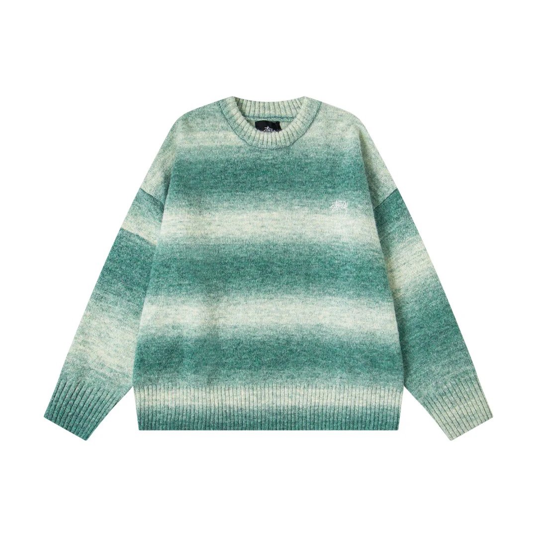- stussy American Streetwear FW25 Vintage Gradient Print Sweater Unisex Style