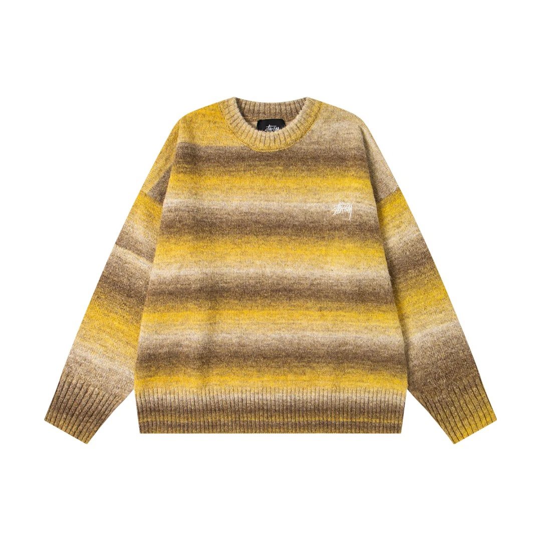 - stussy American Streetwear FW25 Vintage Gradient Print Sweater