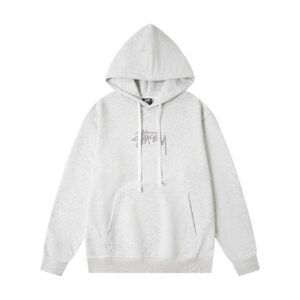 Stussy Logo-Embroidered Hooded Retro American Sweatshirt