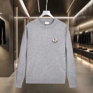 Moner 25FW Classic Style Chest Logo Letter Badge Emblem Casual Knit Pullover Sweater