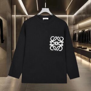 LOEWE Fall/Winter 2025 Limited Edition Chest Pocket Logo Jacquard Embroidered Pullover Sweater