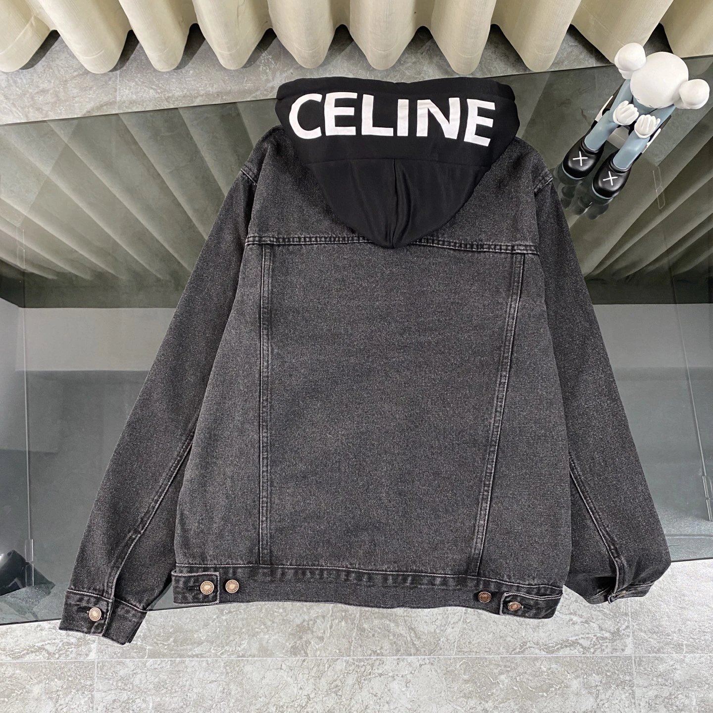 - 2025 Celine Fall/Winter New Arrival Unisex Hooded Denim Jacket