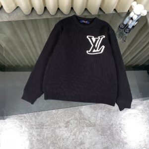LOUIS VUITTON Classic Logo Pullover Sweater with Front and Back Logos