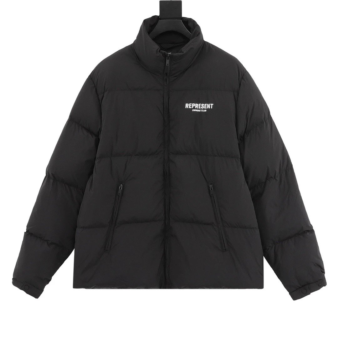 - REPRESENT Black Down Jacket