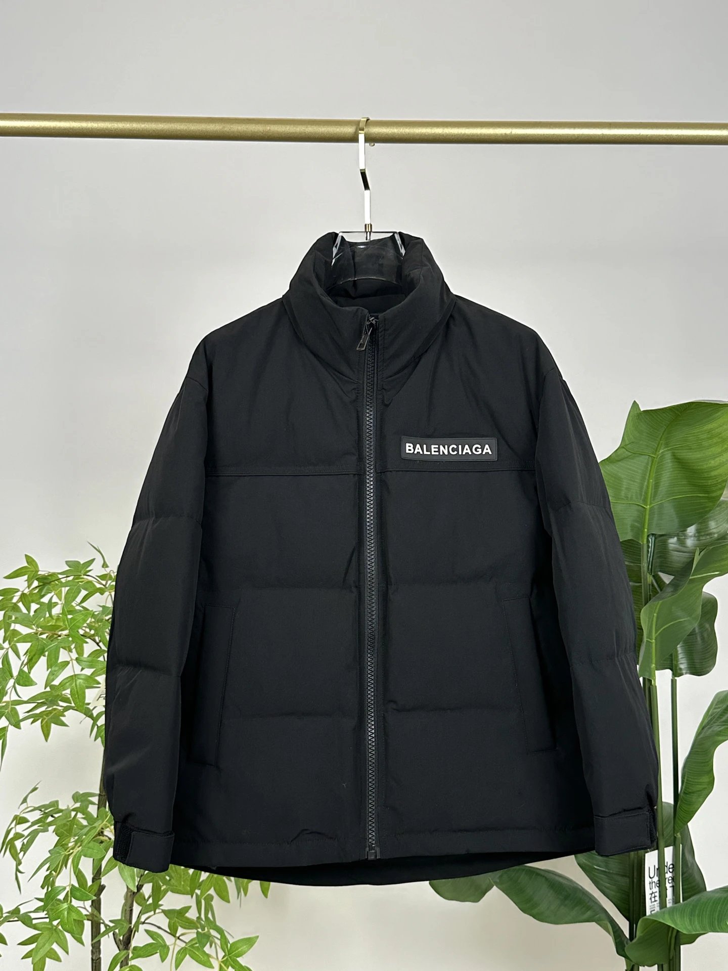 - Balenciaga Black High-Neck Down Jacket