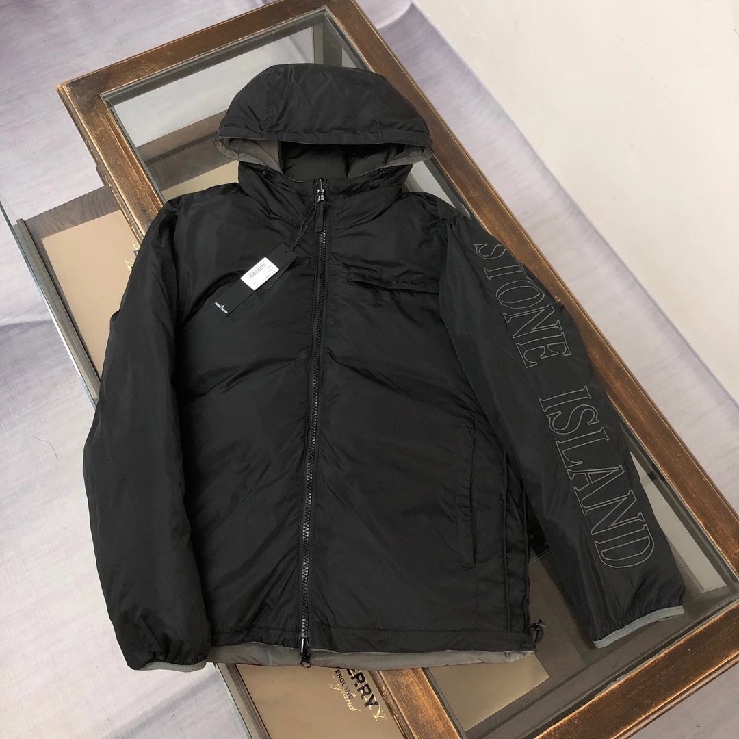 - Stone Island Black Hooded Jacket