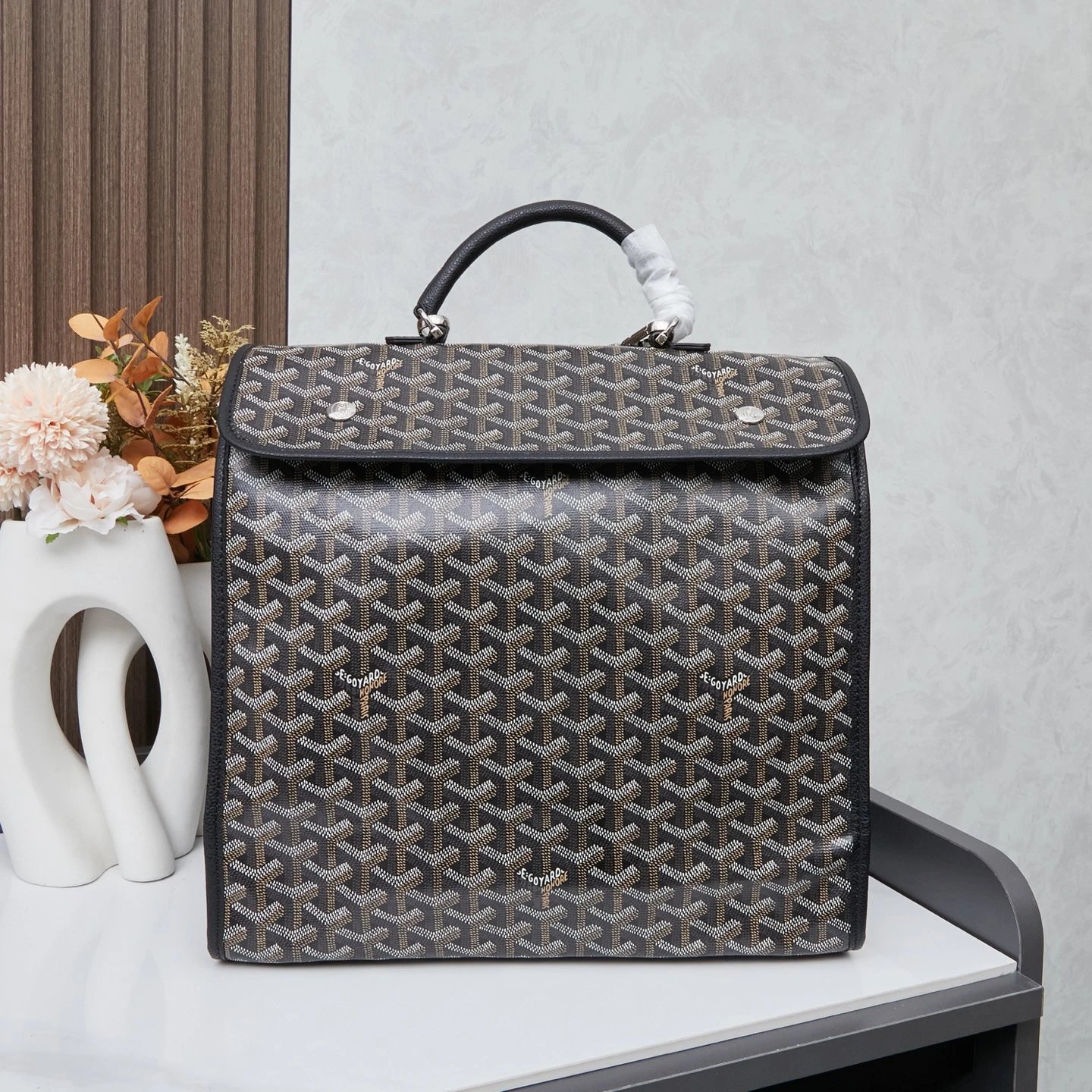 - Goyard Artois Black-Brown Print Commuter Tote