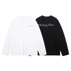 Dior COUTURE Black & White Distressed Deconstructed Long-Sleeve Hoodie