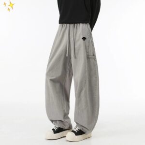 DESCENTE Smoke Gray Relaxed Workwear Pants