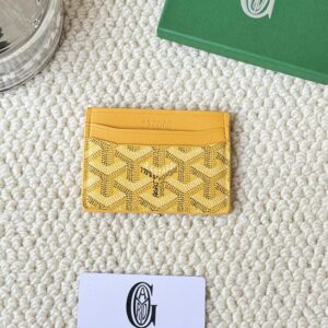 Goyard Classic Yellow Card Holder Y-Weave Texture