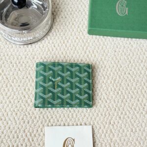 Goyard Y-Pattern Green French Vintage Wallet